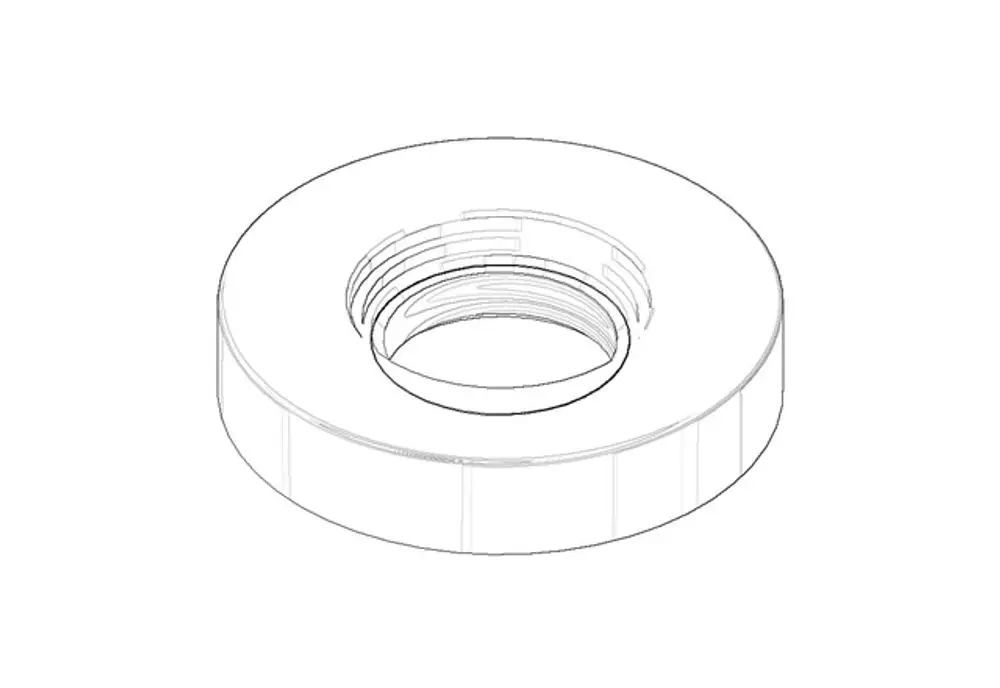 DORNBRACHT Rosette ERSATZTEILE 092789106 D. 45 x 9 mm chr gebürstet, 092789106-93 Galeriebild 1